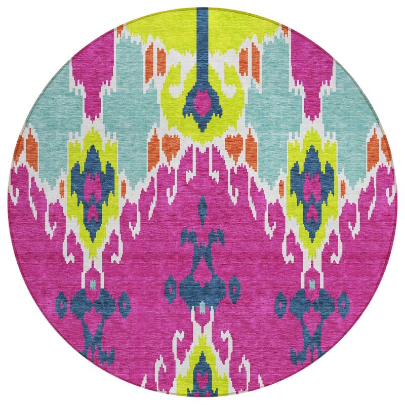 HomeRoots Ikat Transitional Rectangle Outdoor Rug