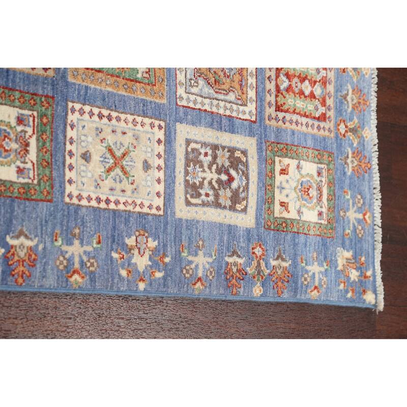 Garden Design Traditional Kazak Oriental Wool Runner Rug Hand-knotted - 2'8" x 9'10"