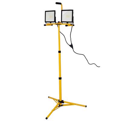 10,000 Lumen LED Work Light With Adjustable Tripod Stand - Yellow