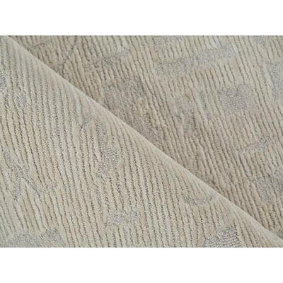 Exquisite Rugs Aspen Handmade Hand-tufted New Zealand Wool on Canvas Silver/Ivory Area Rug