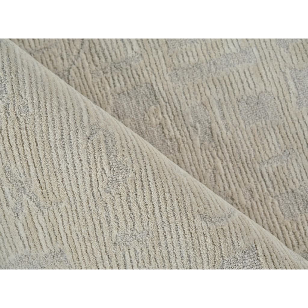 Exquisite Rugs Aspen Handmade Hand-tufted New Zealand Wool on Canvas Silver/Ivory Area Rug