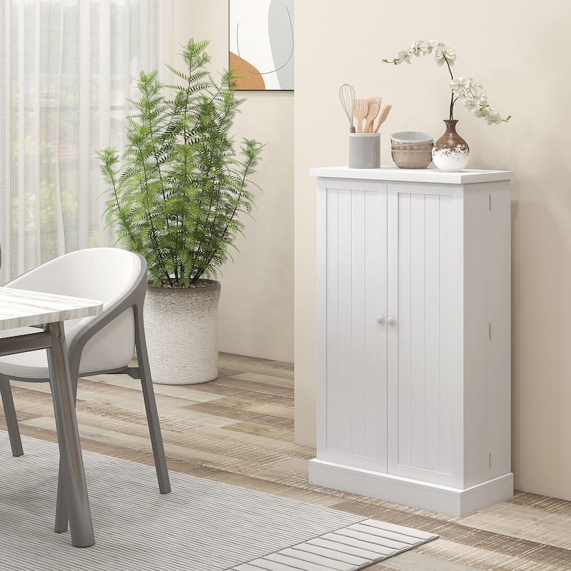 41" Kitchen Pantry Storage Cabinet, Freestanding Kitchen Cabinet with 12 Door Shelves, Double Doors