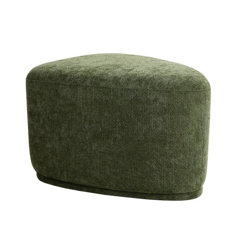 Modern Triangular Upholstered Accent Ottoman