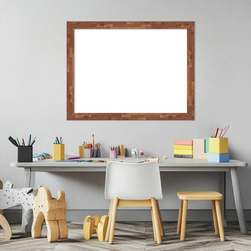Amanti Art Fresco Dark Walnut Framed Dry Erase Magnetic Board