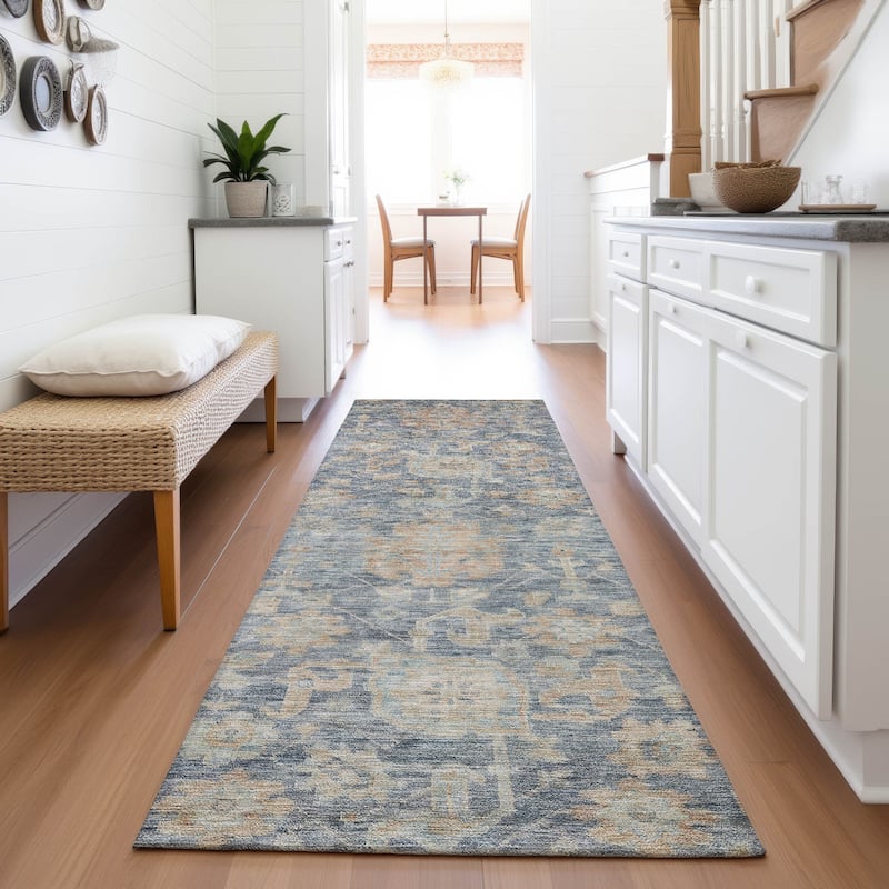 Premium Washable Super Soft Farmhouse Mayfield Rug - Denim - 2'3" x 7'6"