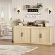 preview thumbnail 3 of 16, Garvee 70.8" Mid-Century Modern Sideboard Buffet Cabinet with 4 Wood Doors and Modular Storage