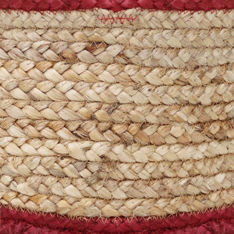Sevita Double Striped Jute Hand-Stitched Storage Basket with Handles