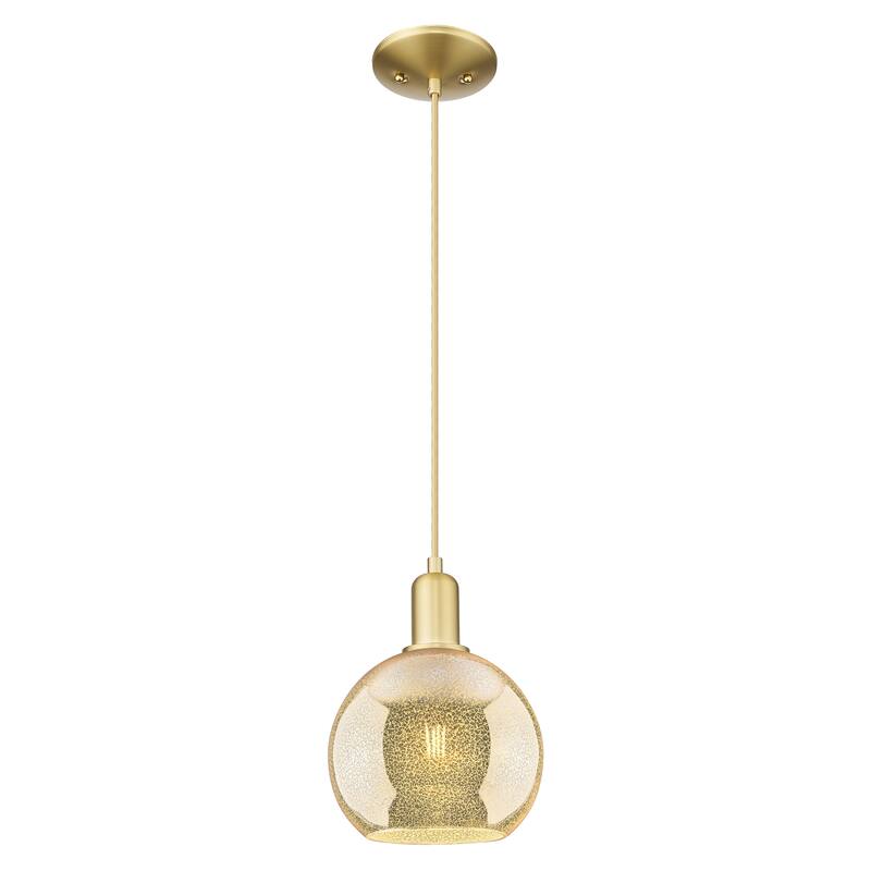 Innovations Lighting Endless Possibilities Arcadia - Athens - 1 Light 8" Cord Hung Mini Pendant - Mercury/Satin Gold