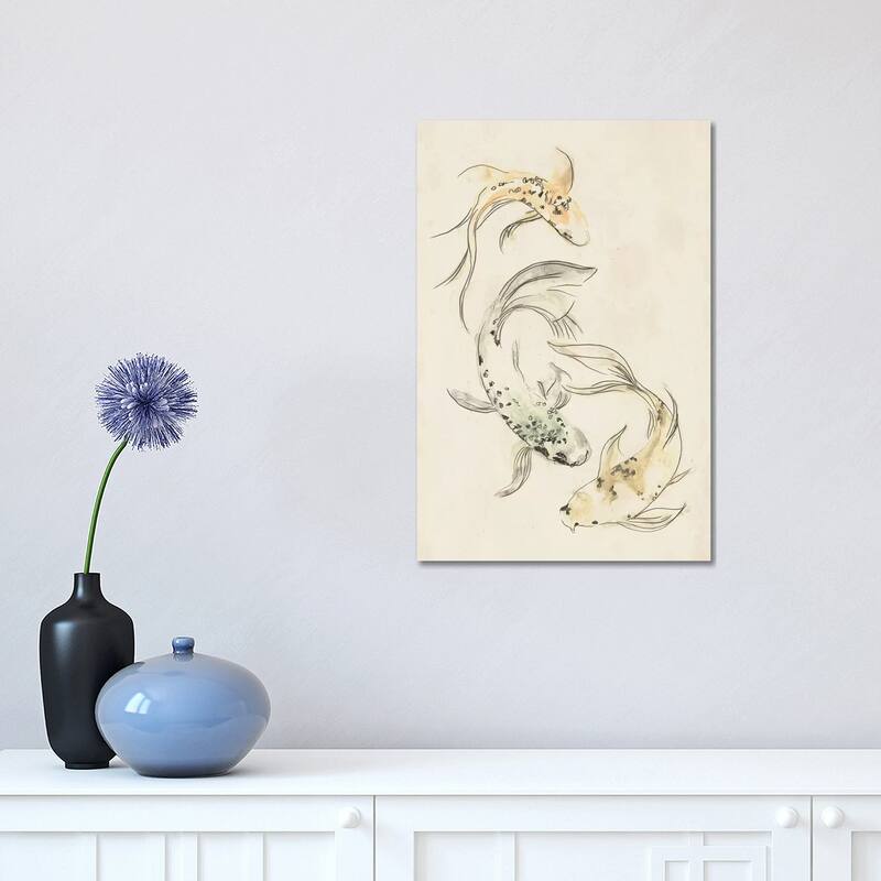 iCanvas "Koi Dance I" by June Erica Vess Canvas Print - 18x12x1.5