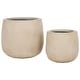 preview thumbnail 27 of 26, SAFAVIEH Outdoor Kane Cement Ficonstone Planter Pot (Set of 2) - 16Wx16Dx14