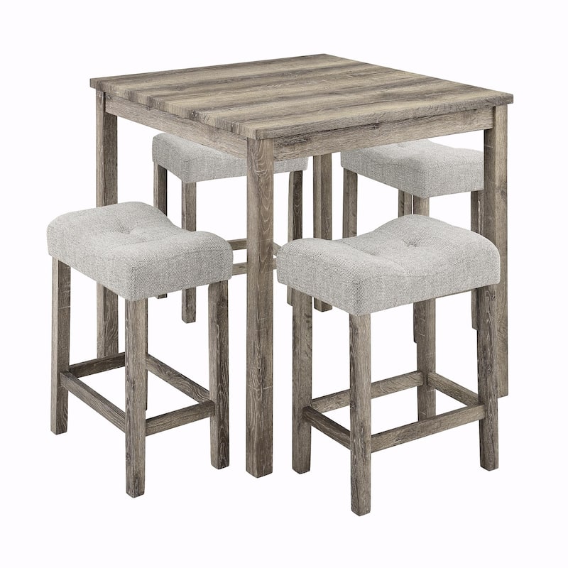 5-Piece Industrial Breakfast Table Set