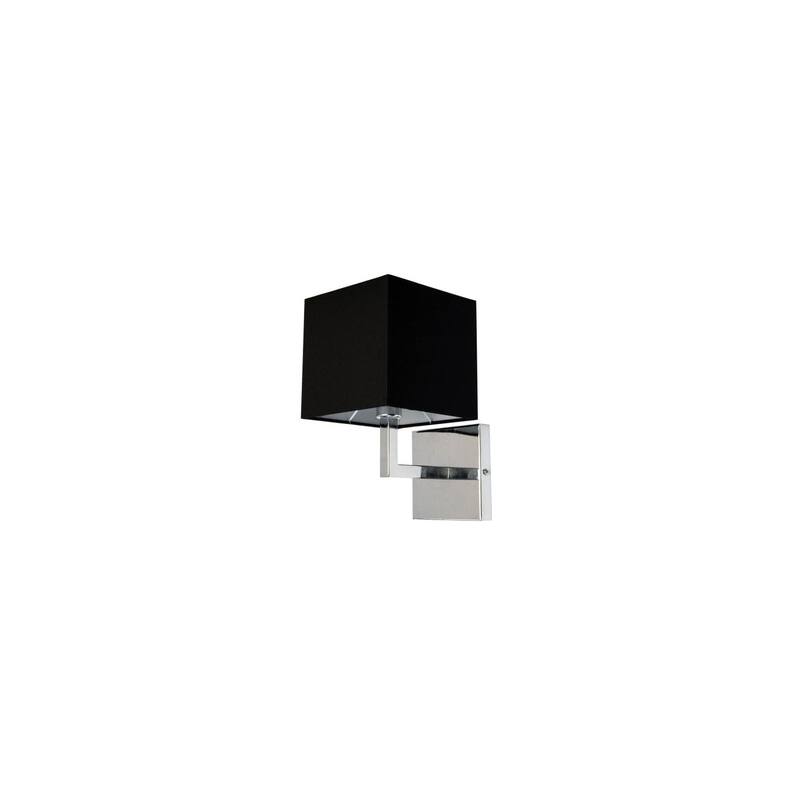 Wall Sconce - 1 Light Chrome & Black Accent - Elegant Home Lighting - 10.5
