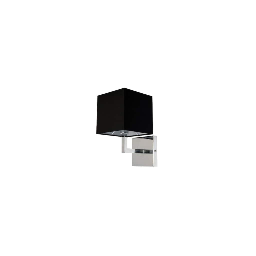 Wall Sconce - 1 Light Chrome & Black Accent - Elegant Home Lighting - 10.5
