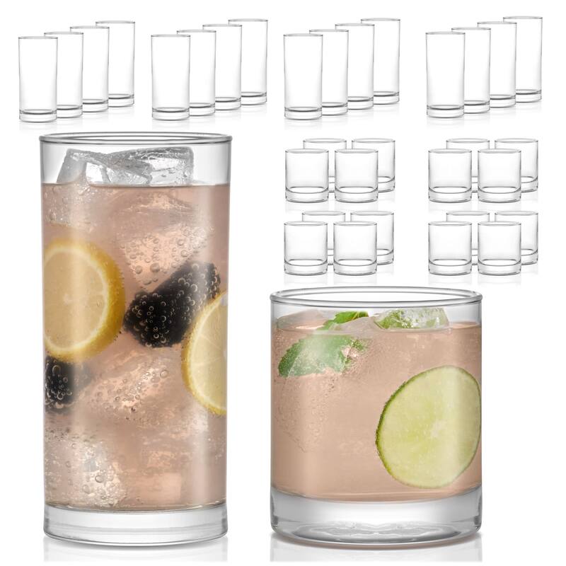 Libbey Province 24-Piece Tumbler and Rocks Glass Set - Set of 24