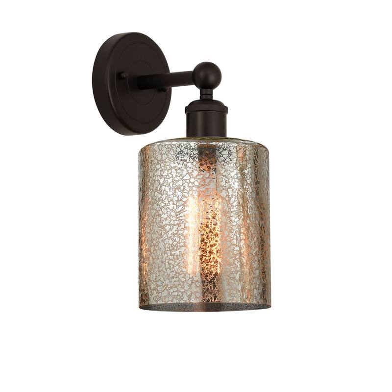 Innovations Lighting 616-1W-12-5 Cobbleskill Sconce Cobbleskill 12" - Oil Rubbed Bronze / Mercury