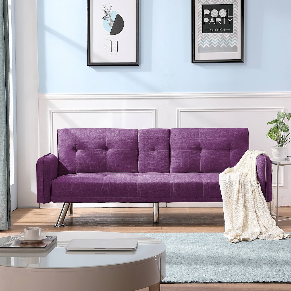 Living Room Modern Sleeper Sofa with 2 Cup Holders