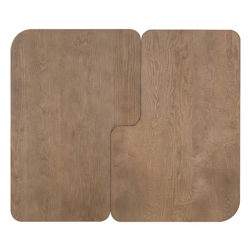 Roomfitters Minimalist Coffee Table Set, Rectangular Center Table with Two-Tone Design