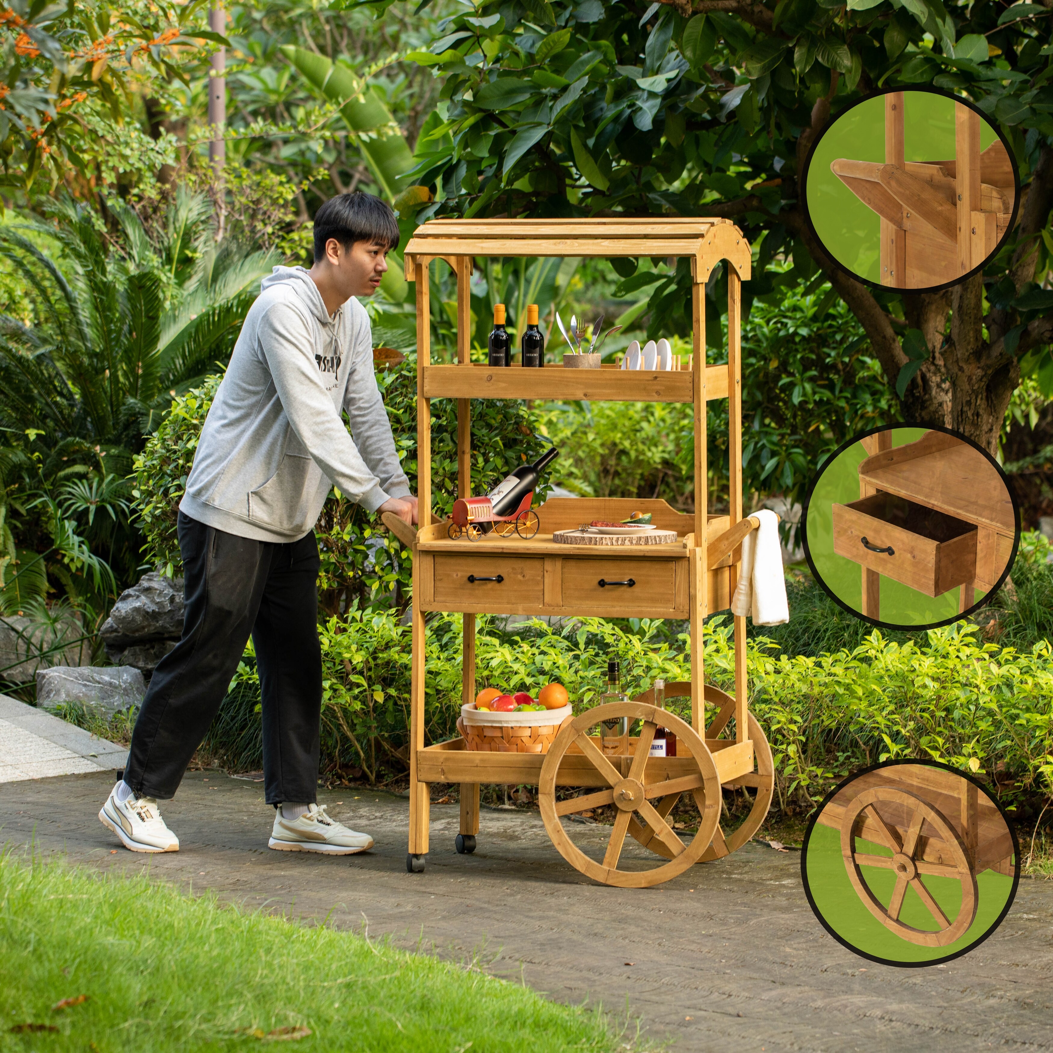 Large wooden wagon for sale cheap