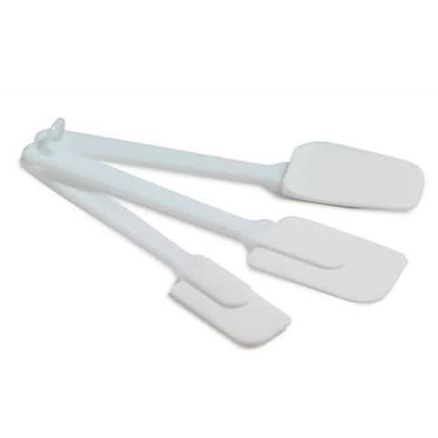 Norpro 3pc Silicone Rubber Spatula Set - Flexible Scraping Spooning Utensils
