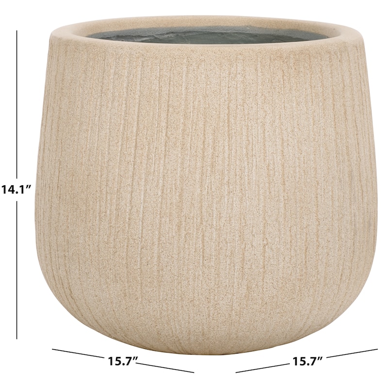 SAFAVIEH Outdoor Francia Black Planter.