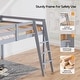 preview thumbnail 39 of 57, Espresso Wood Junior Loft Bed with Stairs for Adults, Kids and Young Teens