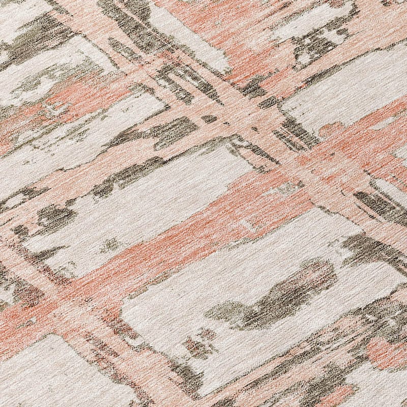 Machine Washable Indoor/ Outdoor Chantille Abstract Contemporary Rug