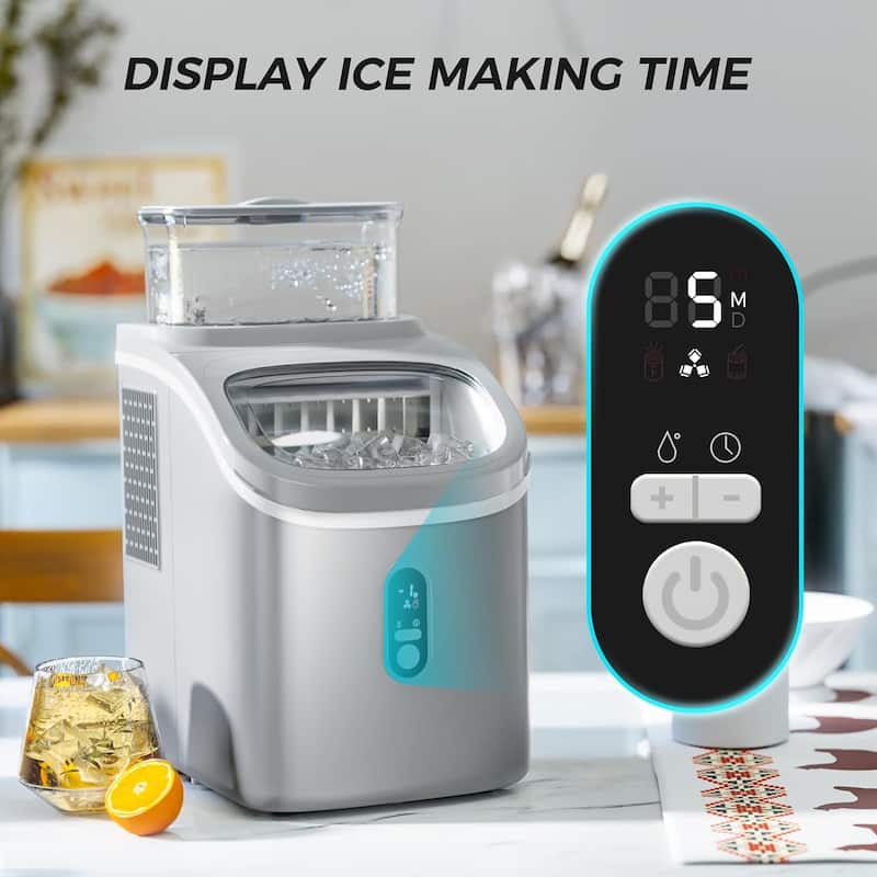 Countertop Ice Maker,Makes 9 Pieces of Ice in 6-13 Minutes, with Timer Function - 16.26*11.81*8.66in