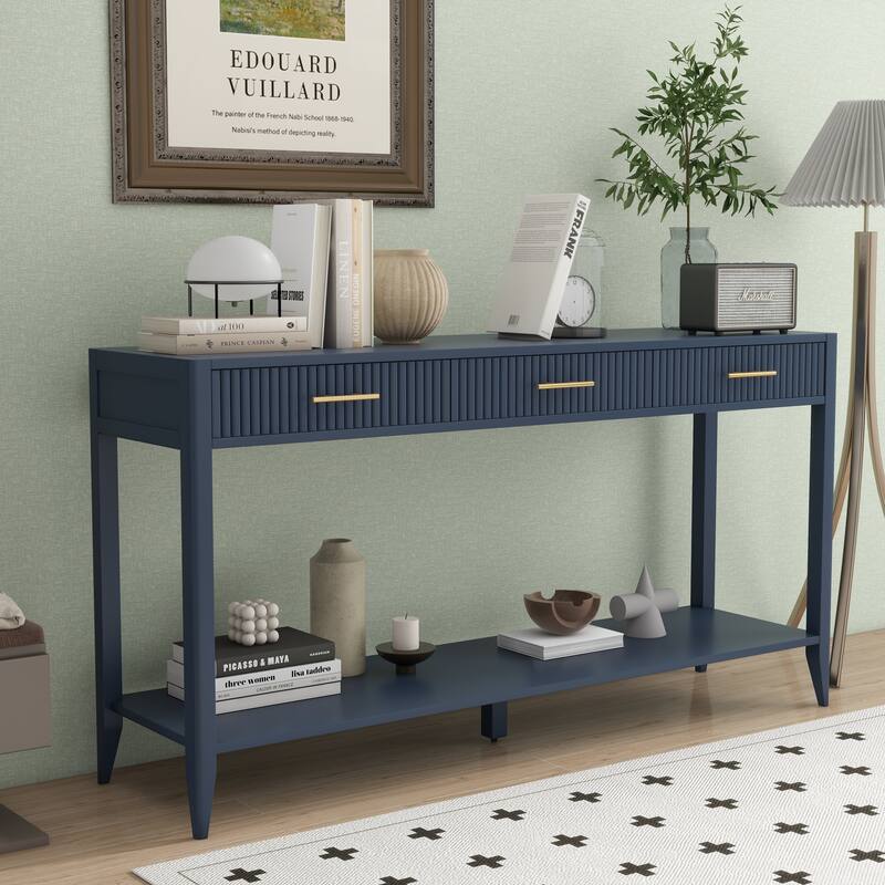 For Entry with Vertical Stripe Drawer Consoles
