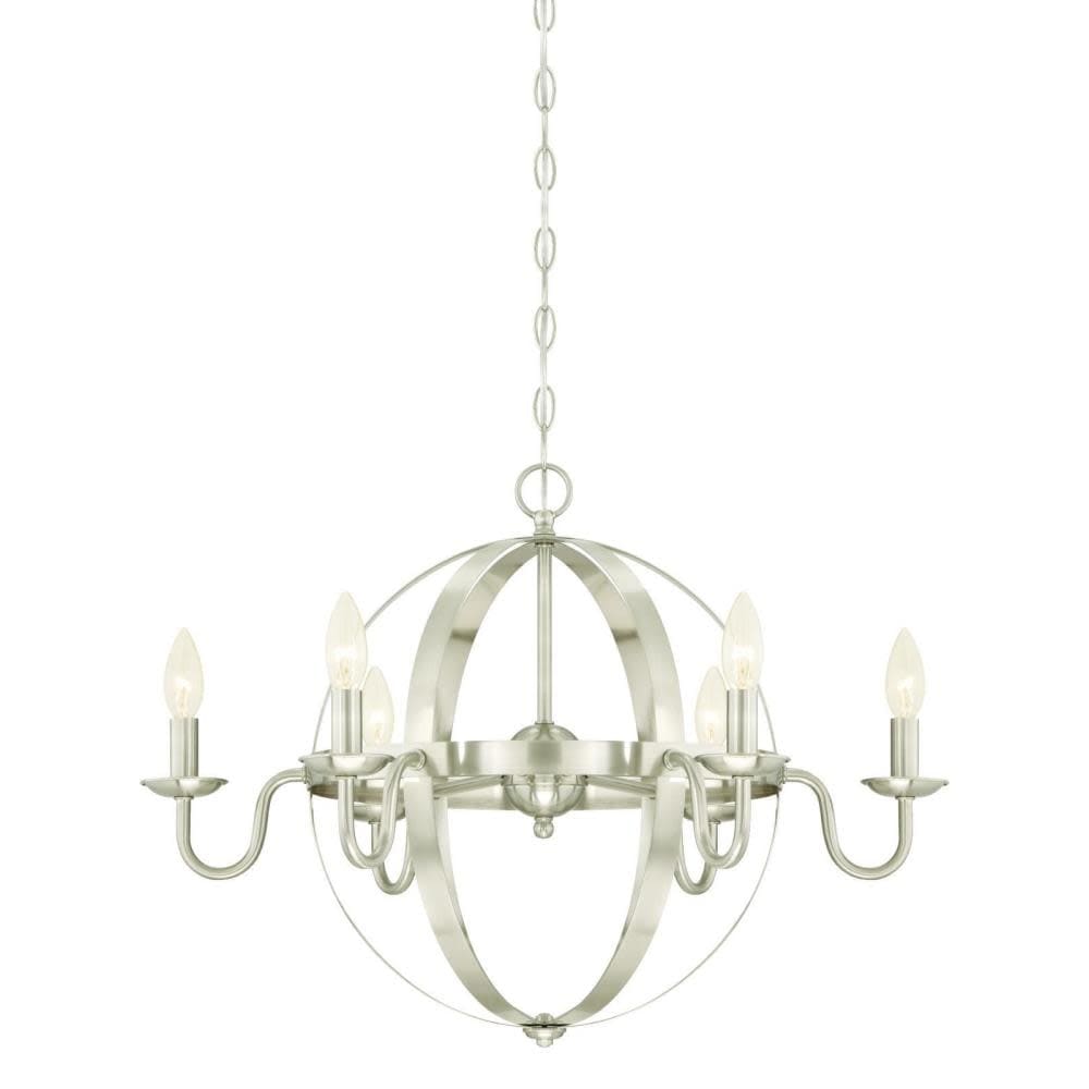 Westinghouse 6303100  Brixton 6 Light 25" Wide Candle Style Chandelier - Chandeliers For Bedrooms by Overstock.com