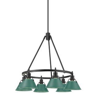Golden Lighting 3306-6 BLK Orwell 6 Light 29" Wide Chandelier