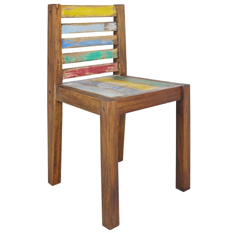 vidaXL Dining Chairs Accent Side Chair Reclaimed Wood Solid Reclaimed Wood - 17.7" x 17.7" x 33.5"