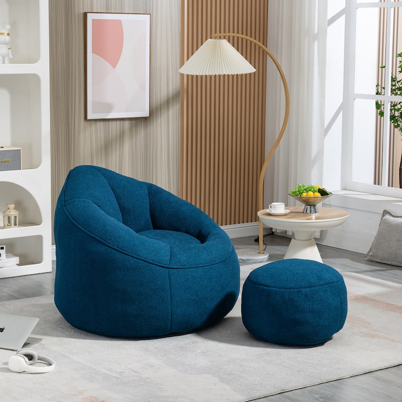 Bedding Bean Bag Sofa Chair With Footrest