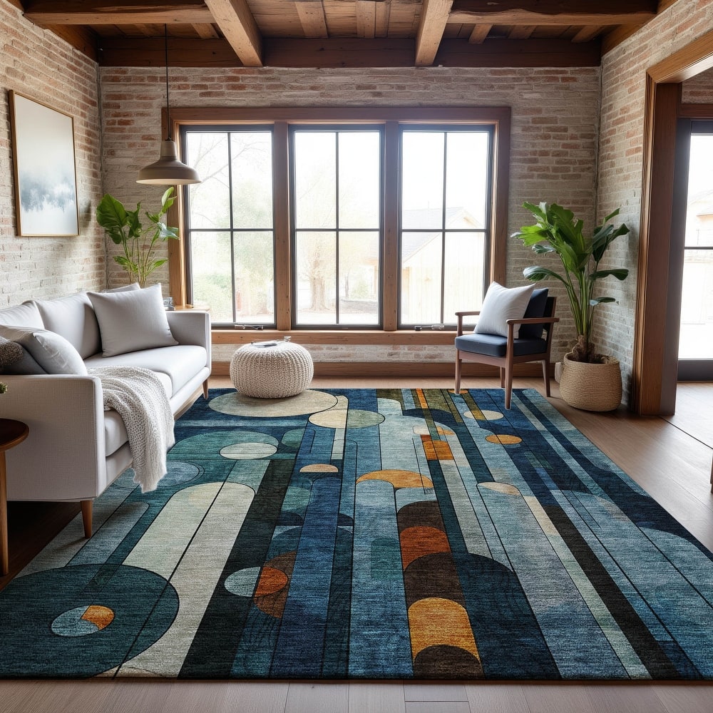 Premium Washable Super Soft Contemporary Deco Mayfield Rug