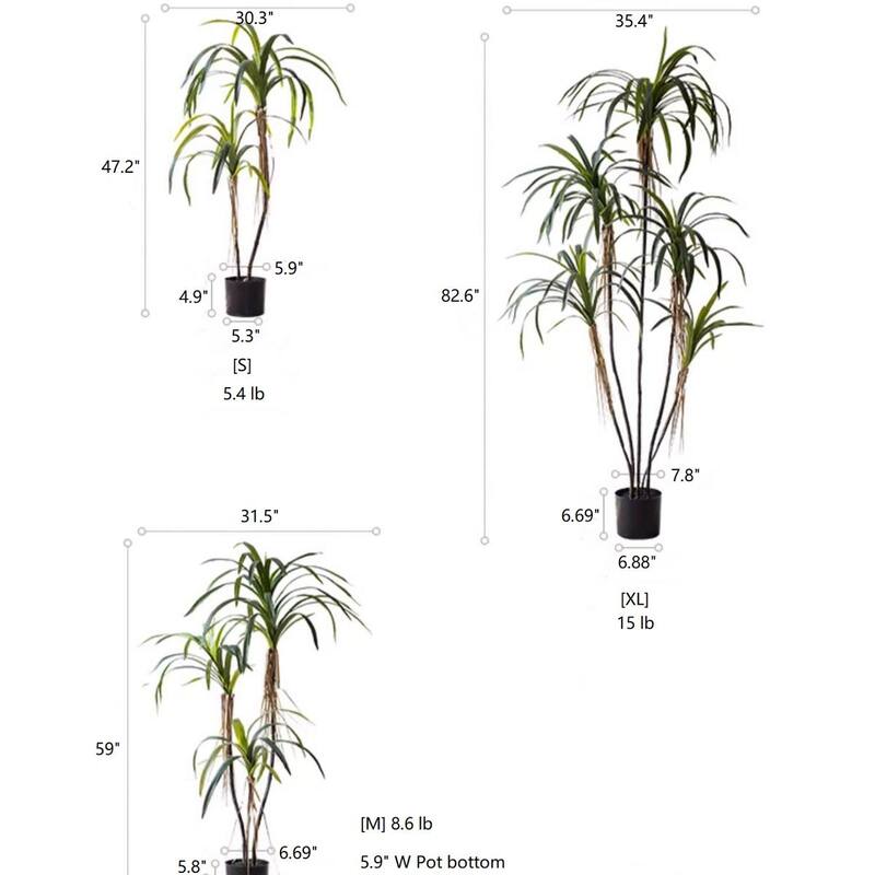 RusticReach Artificial Dracaena Tree - [C]-Large
