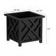 preview thumbnail 16 of 17, Square Planter Box by Pure Garden - 14.75 x 14.75 x 13