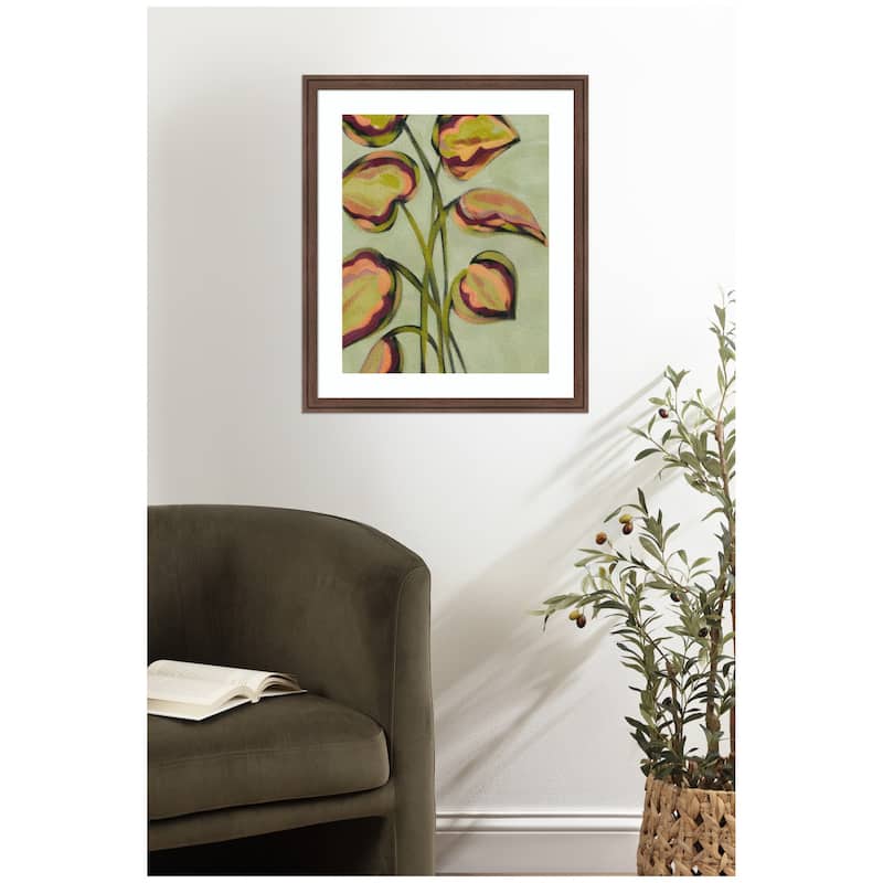 Kate and Laurel Framed Art Vibrant Foliage by Nikita Jariwala