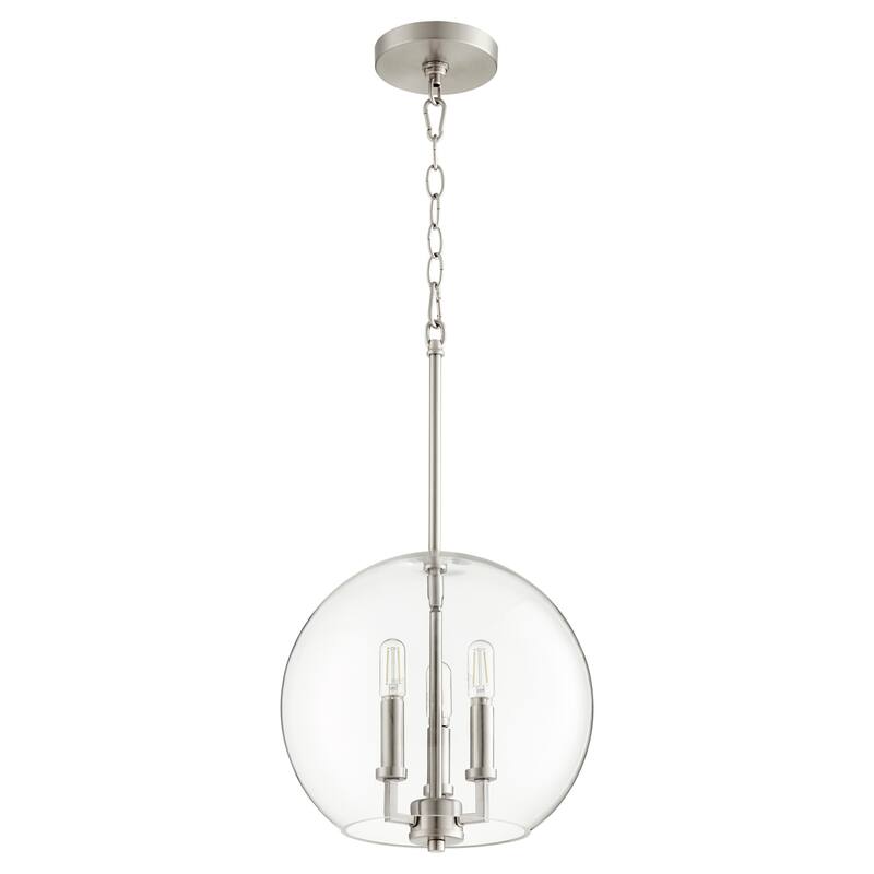 Quorum International Globe Pendant 3 Light 12" Wide Pendant