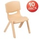 preview thumbnail 2 of 10, 10 Pack Plastic Stackable School Chair with 12" Seat Height - Preschool Chair
