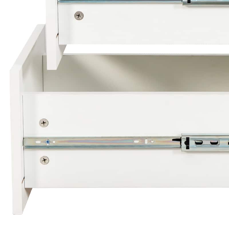 70.87" H Display Storage Cabinet,4-Tier Shelf,3 Side Drawers ,Modern Wooden Tall Bookshelf Bookcase