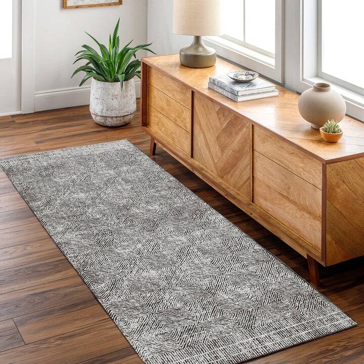 The Rug Collective Contemporary Lauro Grey - Machine Washable Area Rug - 2'6'' x 7'5'' Runner
