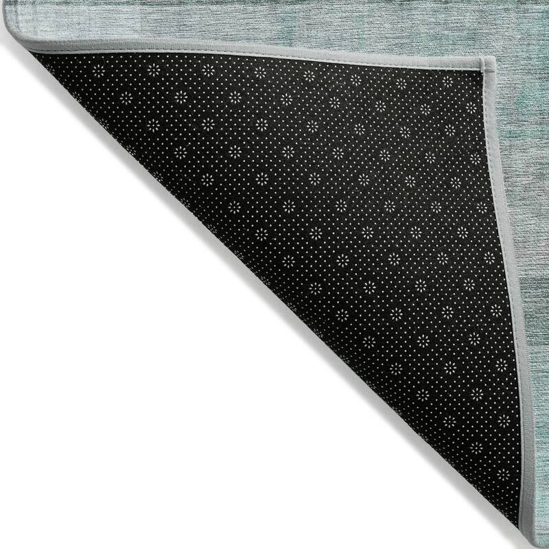 Machine Washable Indoor/ Outdoor Modern Abstract Chantille Rug