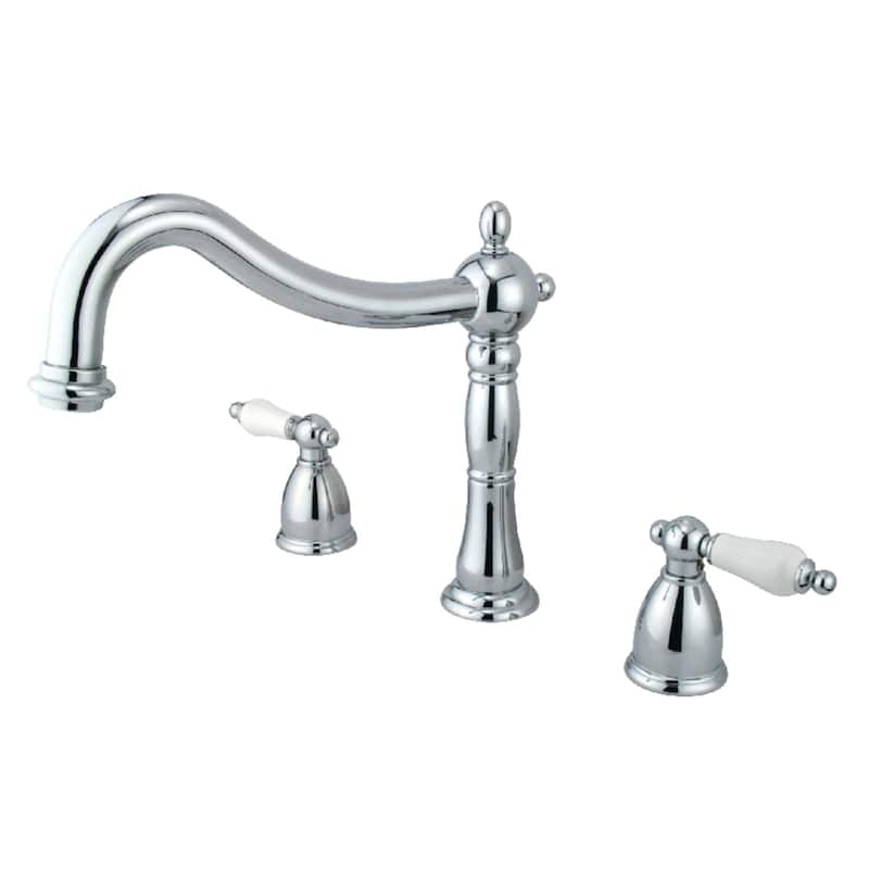 Kingston Brass Heritage 3-Hole Deck Mount Roman Tub Faucet - Polished Chrome