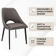 preview thumbnail 47 of 83, Amalfi Mid-Century Modern Upholstered Dining Chair - Open Back Side Chair with Metal Legs for Kitchen, Dining Room & Living Room
