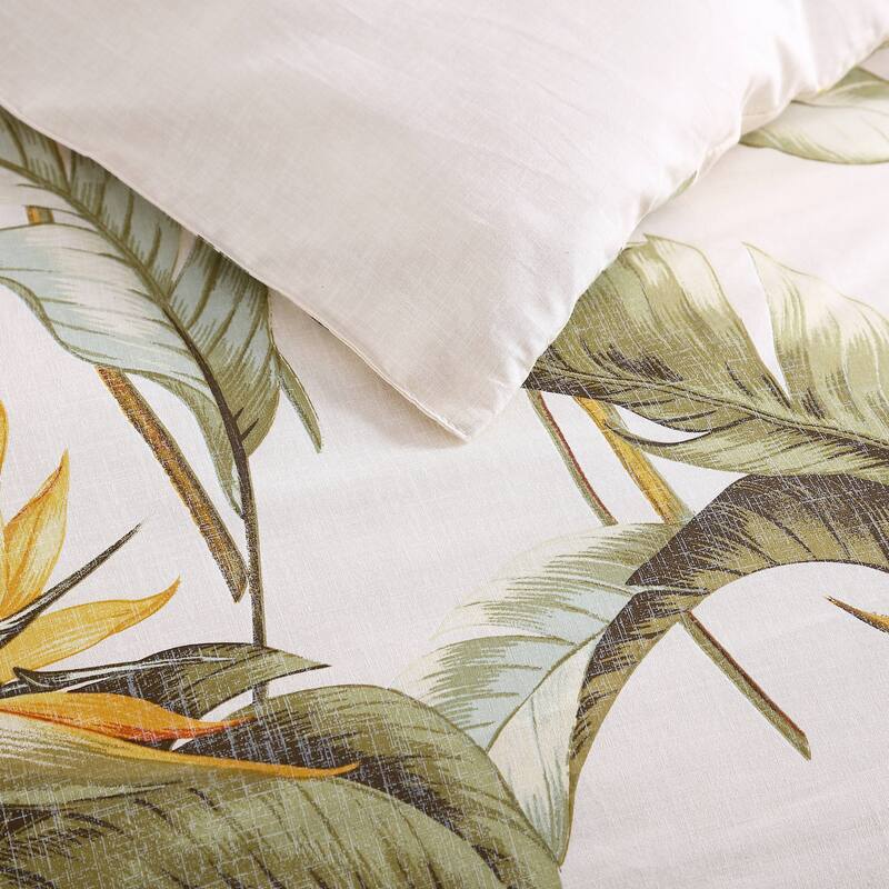Tommy Bahama Birds Of Paradise Cotton Beige Duvet Cover Set On Sale