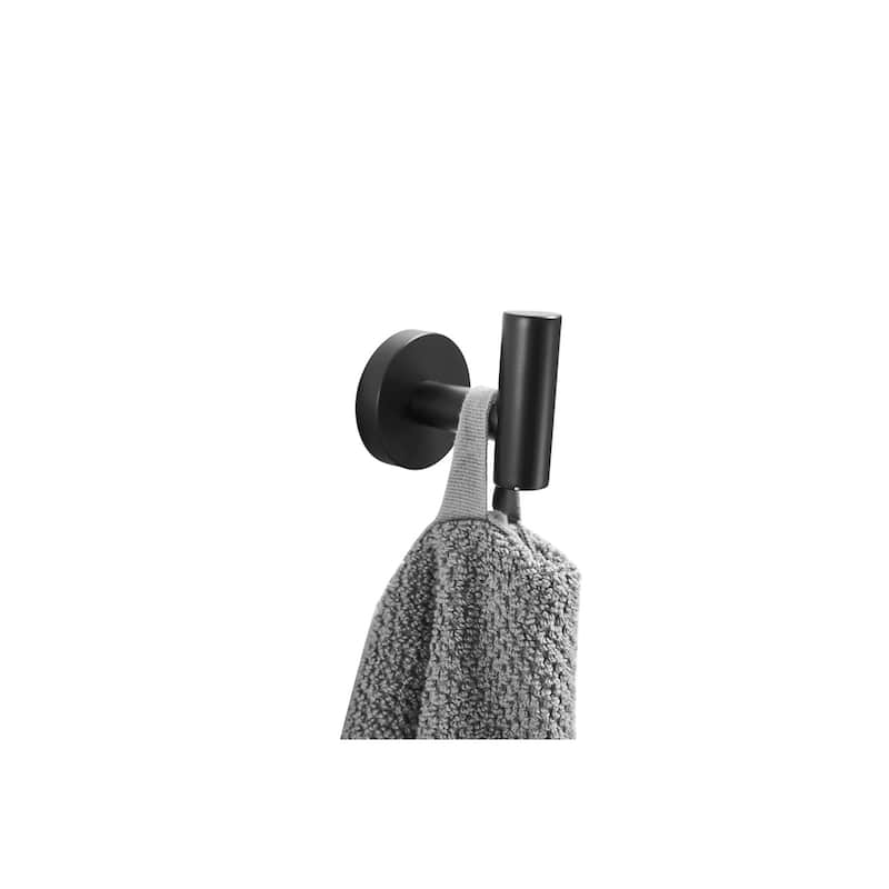 Matte Black 8-Piece Stainless Steel Wall Mounted Bathroom Hardware Set