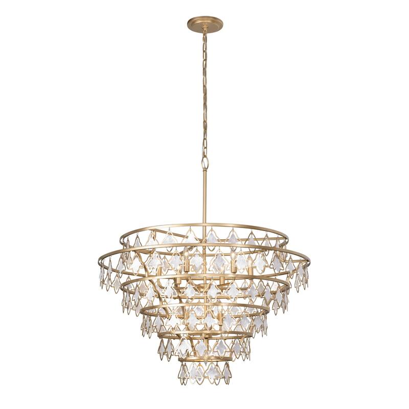 Varaluz Fleur 10-Light Chandelier - French Gold