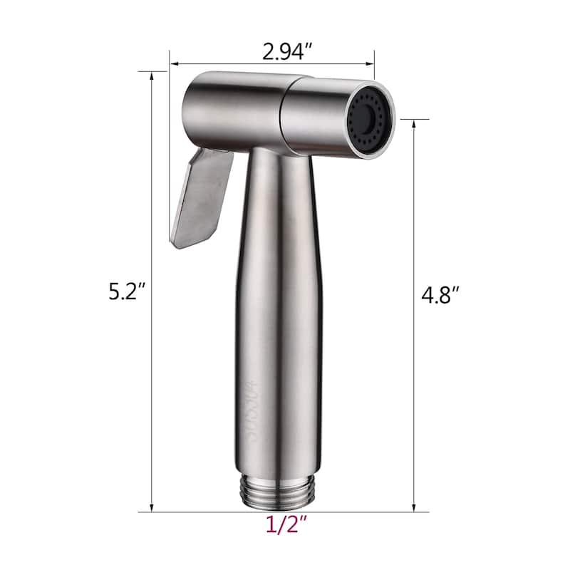 Proox Stainless Steel Handheld Brushed Bidet Sprayer Set