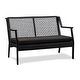preview thumbnail 2 of 4, Calvin 46.5" Love Seat in Black by Real Flame