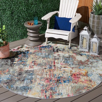 SAFAVIEH Barbados Merje Modern Waterproof Patio Backyard Rug
