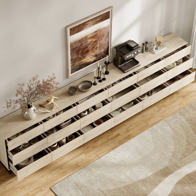 3-Piece Bedroom Furniture Set,Dresser & Chest With 18 Drawers for Bedroom, Bedroom Furniture Set